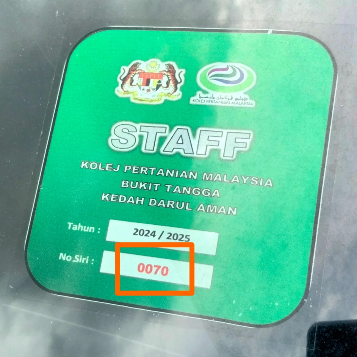 VDP Sticker Cermin Kereta Damansara